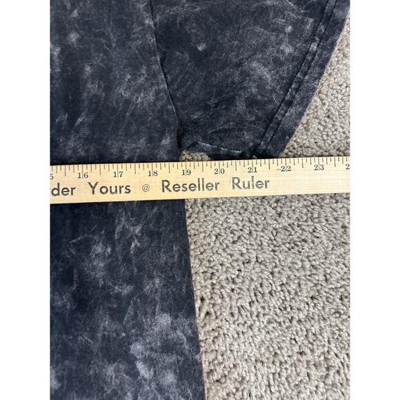 Rolling Stones Shirt Womens Large Black Acid Wash Hot Lips Short Sleeve Rock - Picture 7 of 8